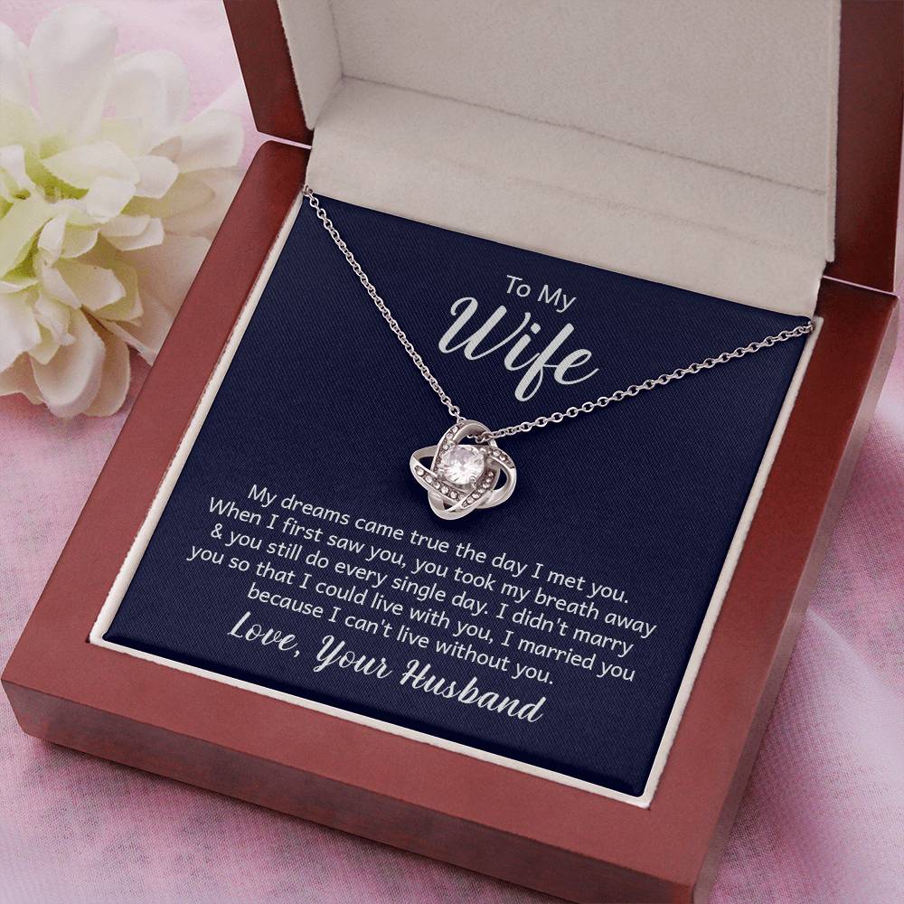 To my wife - Love Knot Necklace