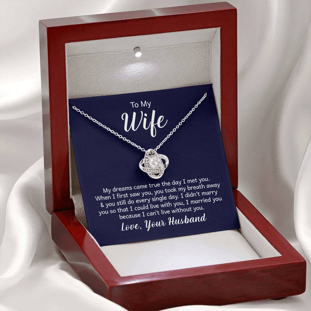 To my wife - Love Knot Necklace