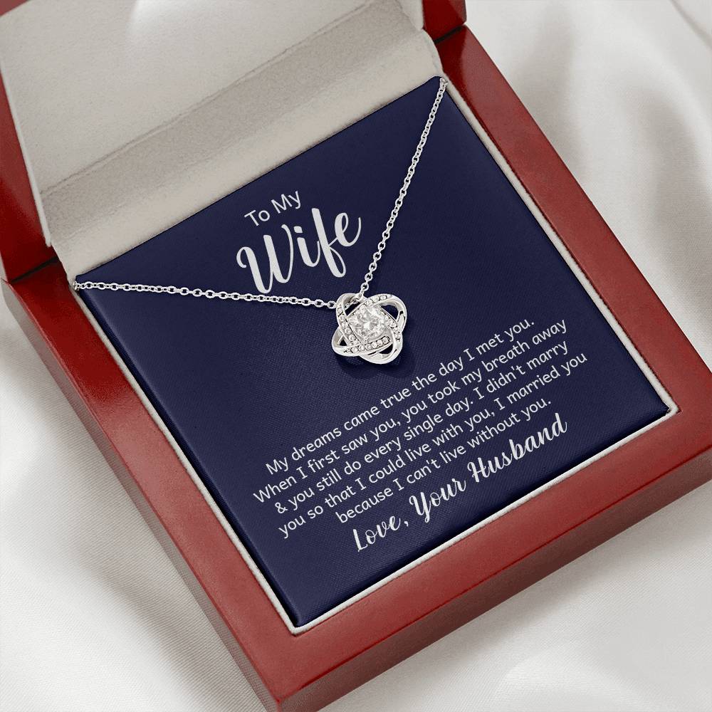 To my wife - Love Knot Necklace