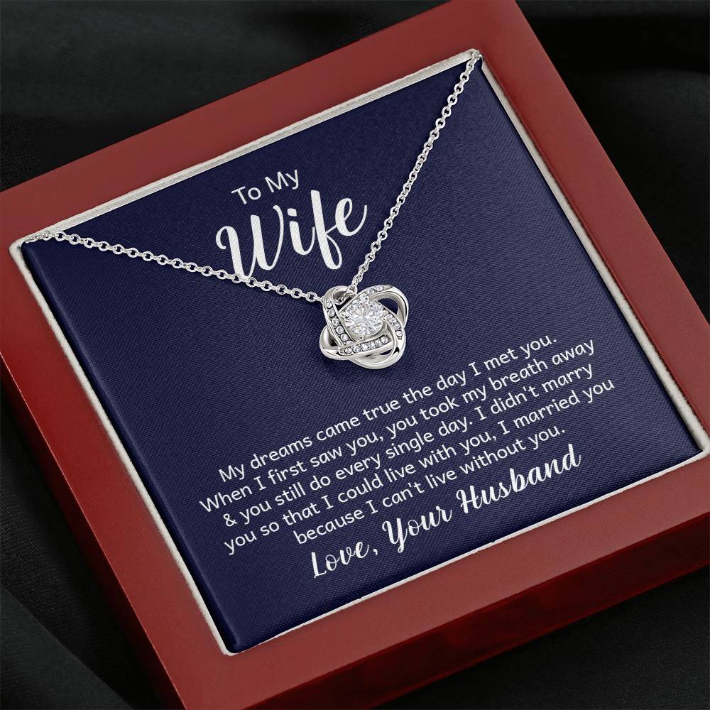 To my wife - Love Knot Necklace