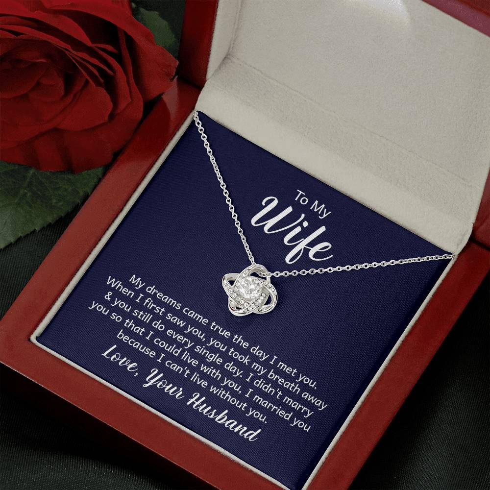 To my wife - Love Knot Necklace