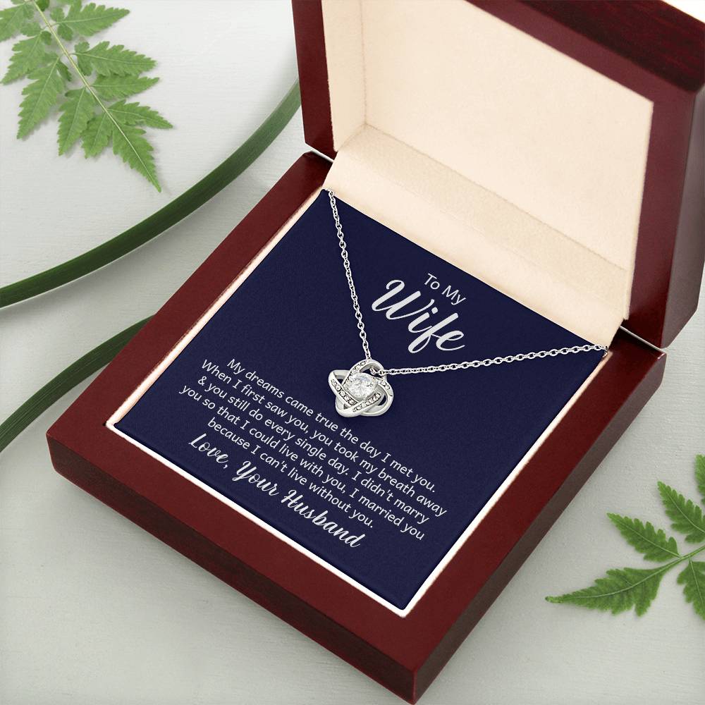 To my wife - Love Knot Necklace