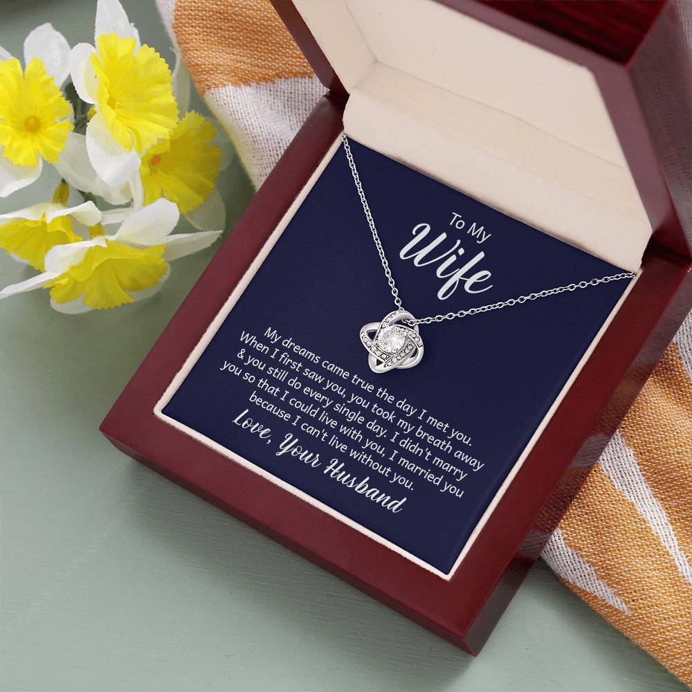 To my wife - Love Knot Necklace