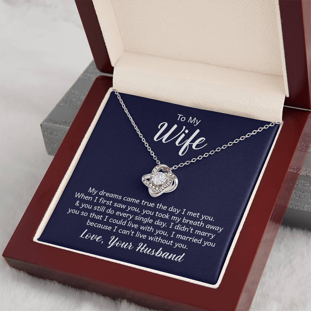 To my wife - Love Knot Necklace