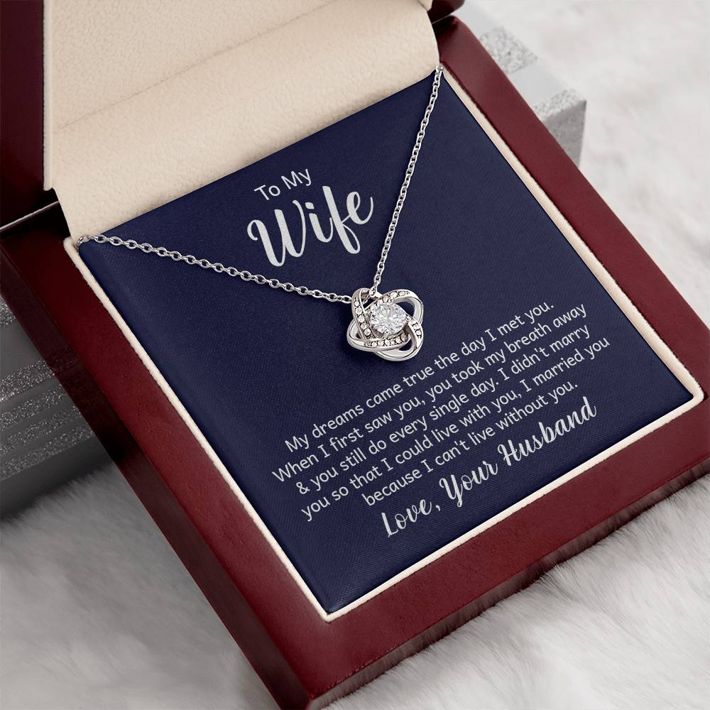 To my wife - Love Knot Necklace