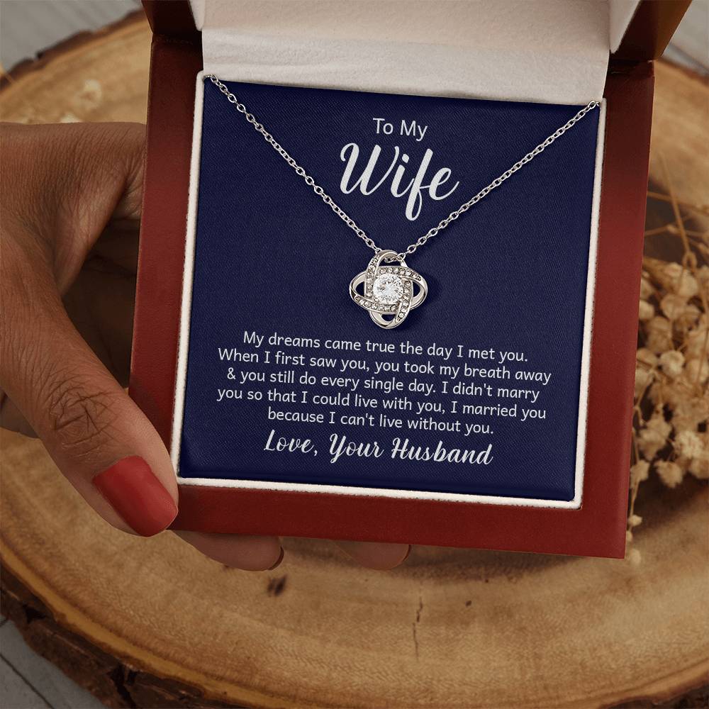 To my wife - Love Knot Necklace