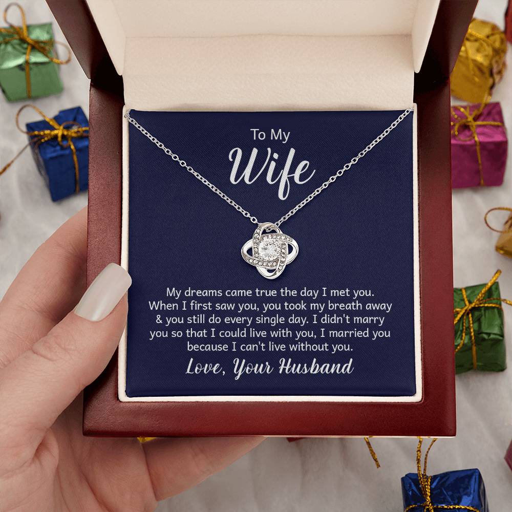 To my wife - Love Knot Necklace