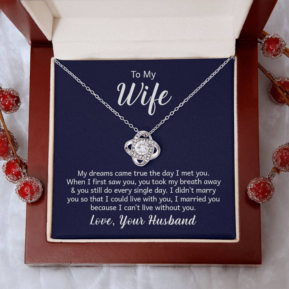 To my wife - Love Knot Necklace