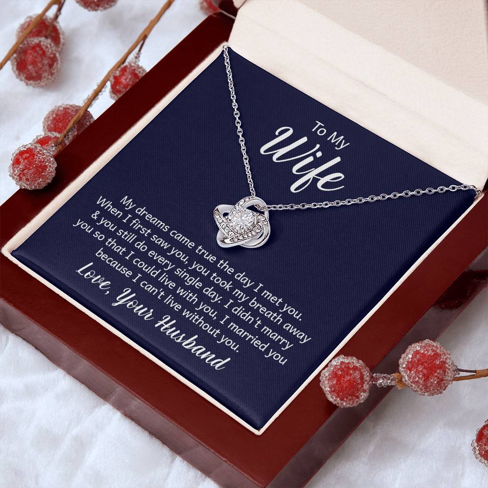 To my wife - Love Knot Necklace