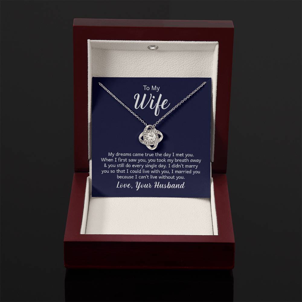 To my wife - Love Knot Necklace