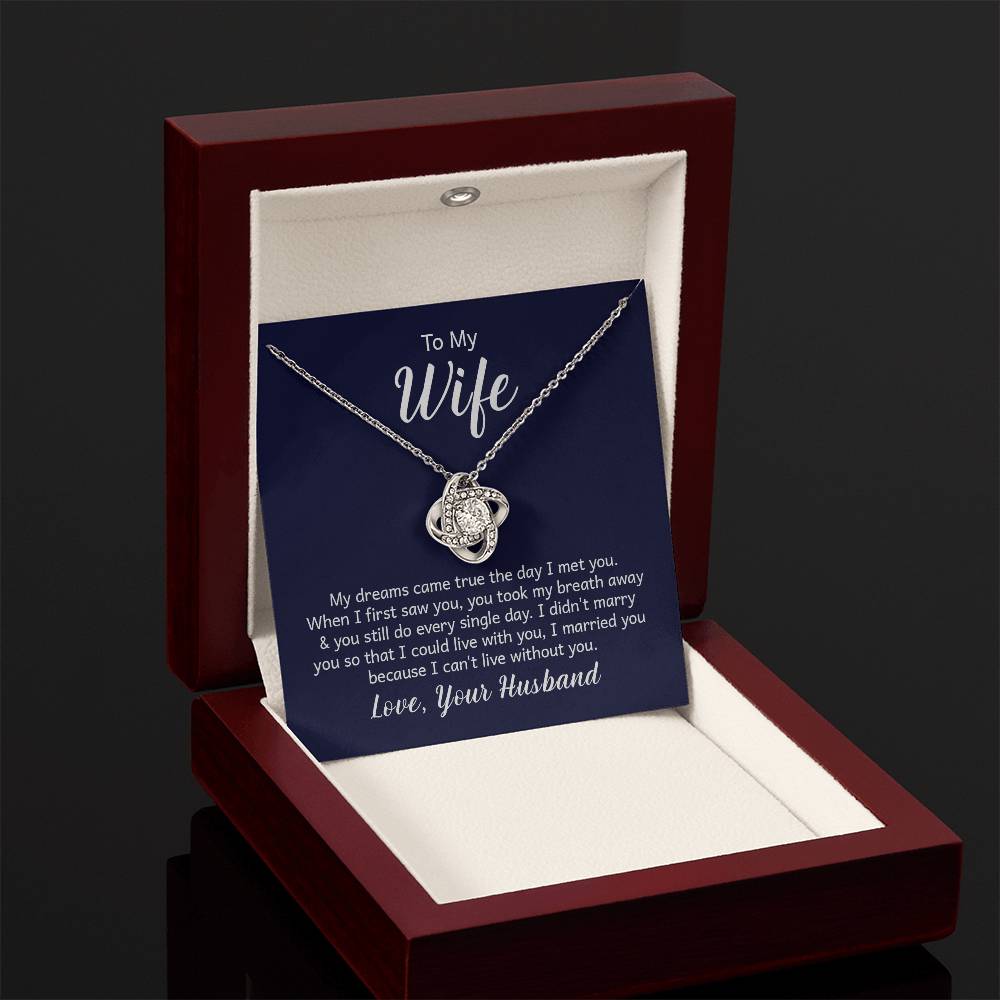 To my wife - Love Knot Necklace