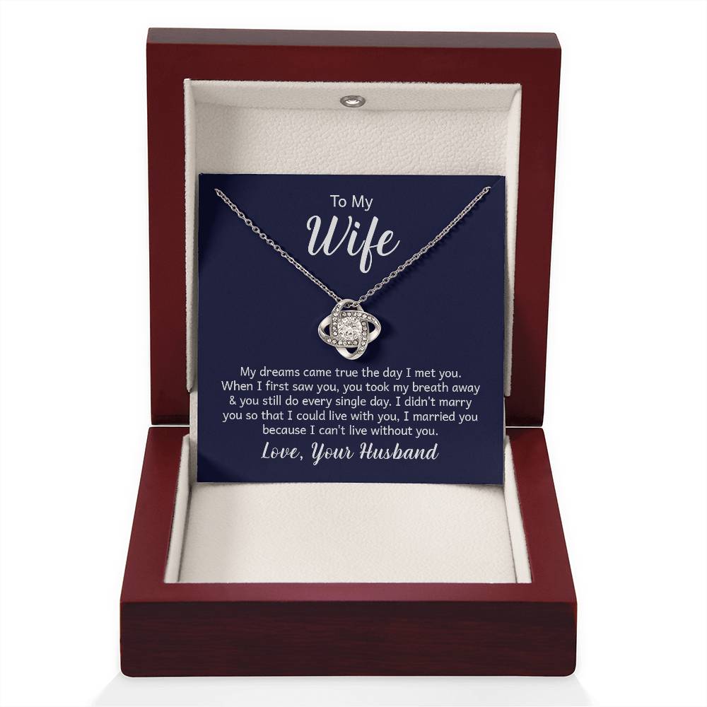 To my wife - Love Knot Necklace