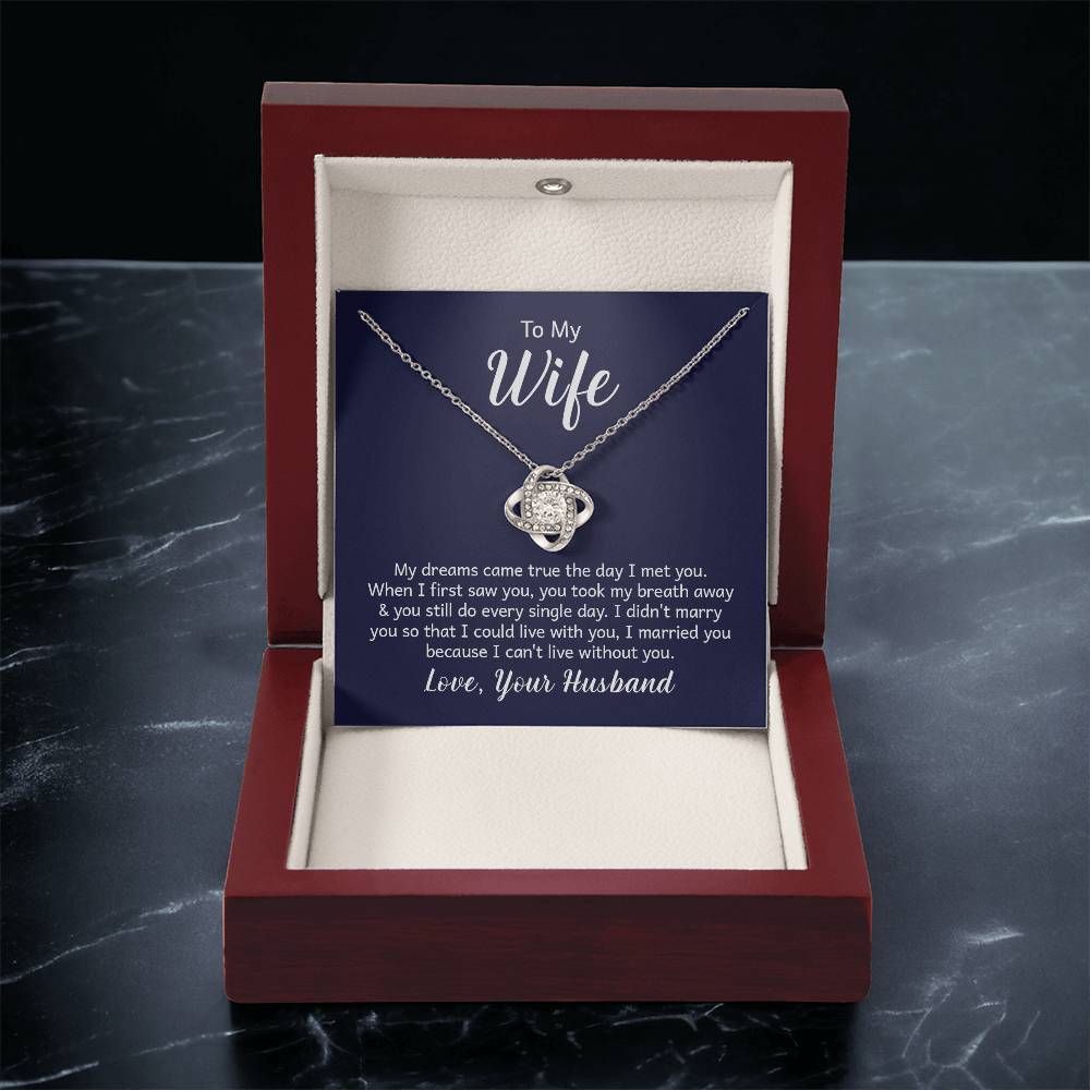 To my wife - Love Knot Necklace