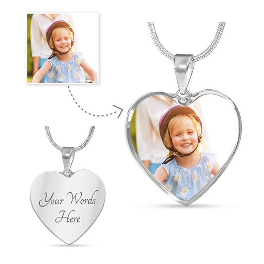 Personalized Heart Image Pendant Necklace